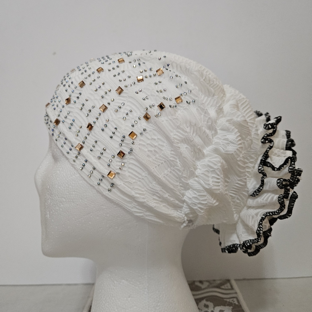 Candy colors women  Headwear  color  white and black one size